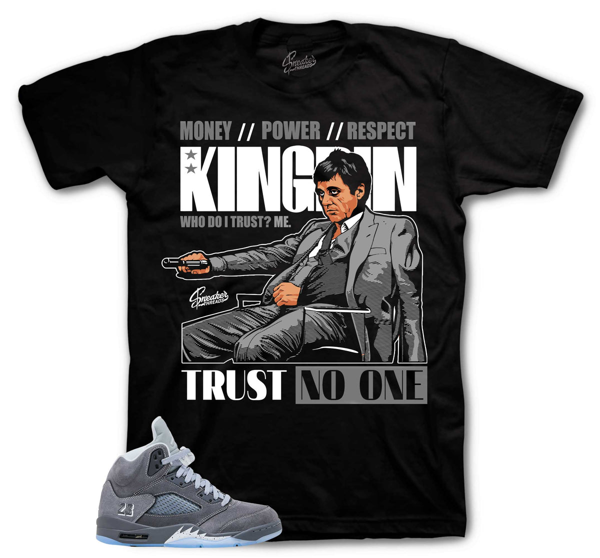 Retro 5 Wolf Grey Trust Issues Shirt