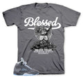 Retro 5 Wolf Grey Blessed Shirt