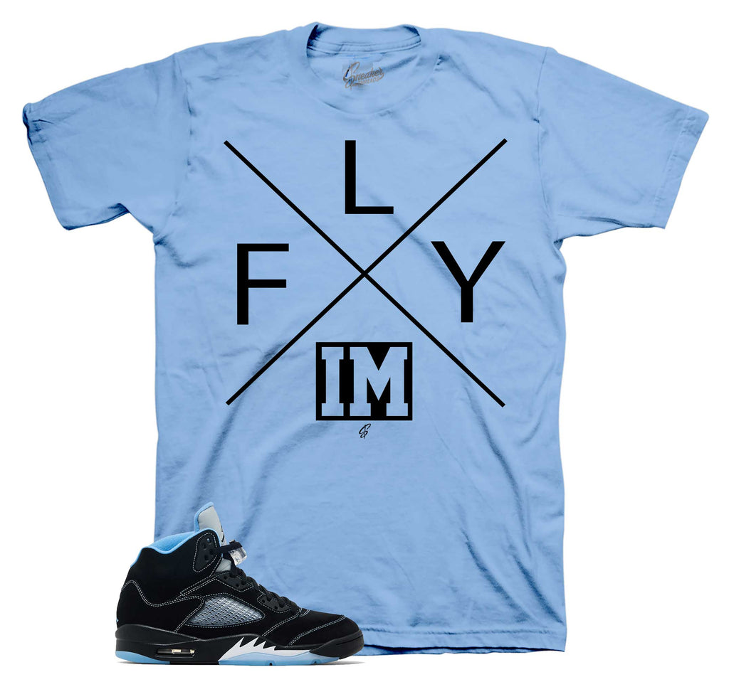 Retro 5 Black Carolina I'm Fly Shirt