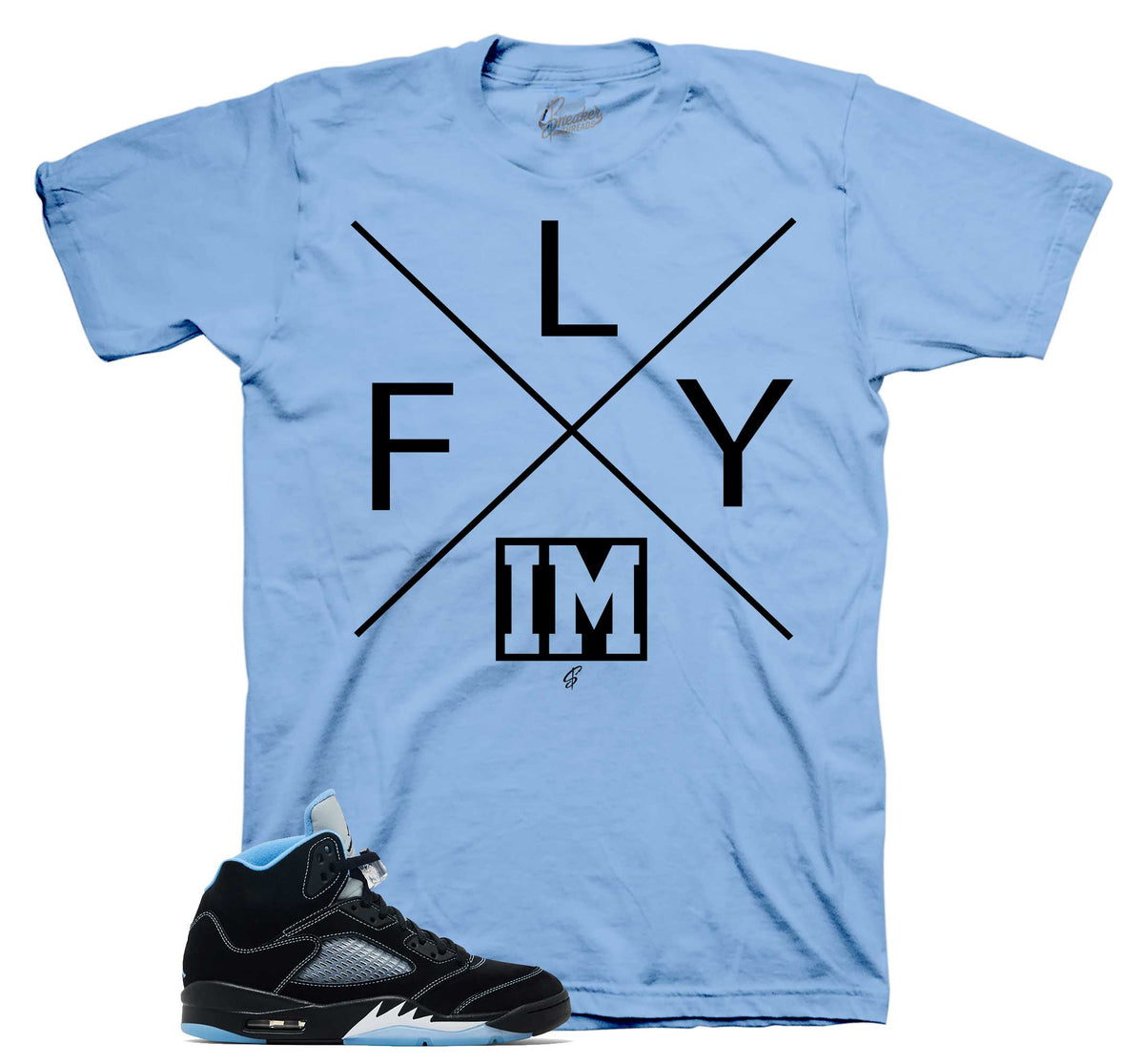 Retro 5 Black Carolina I'm Fly Shirt