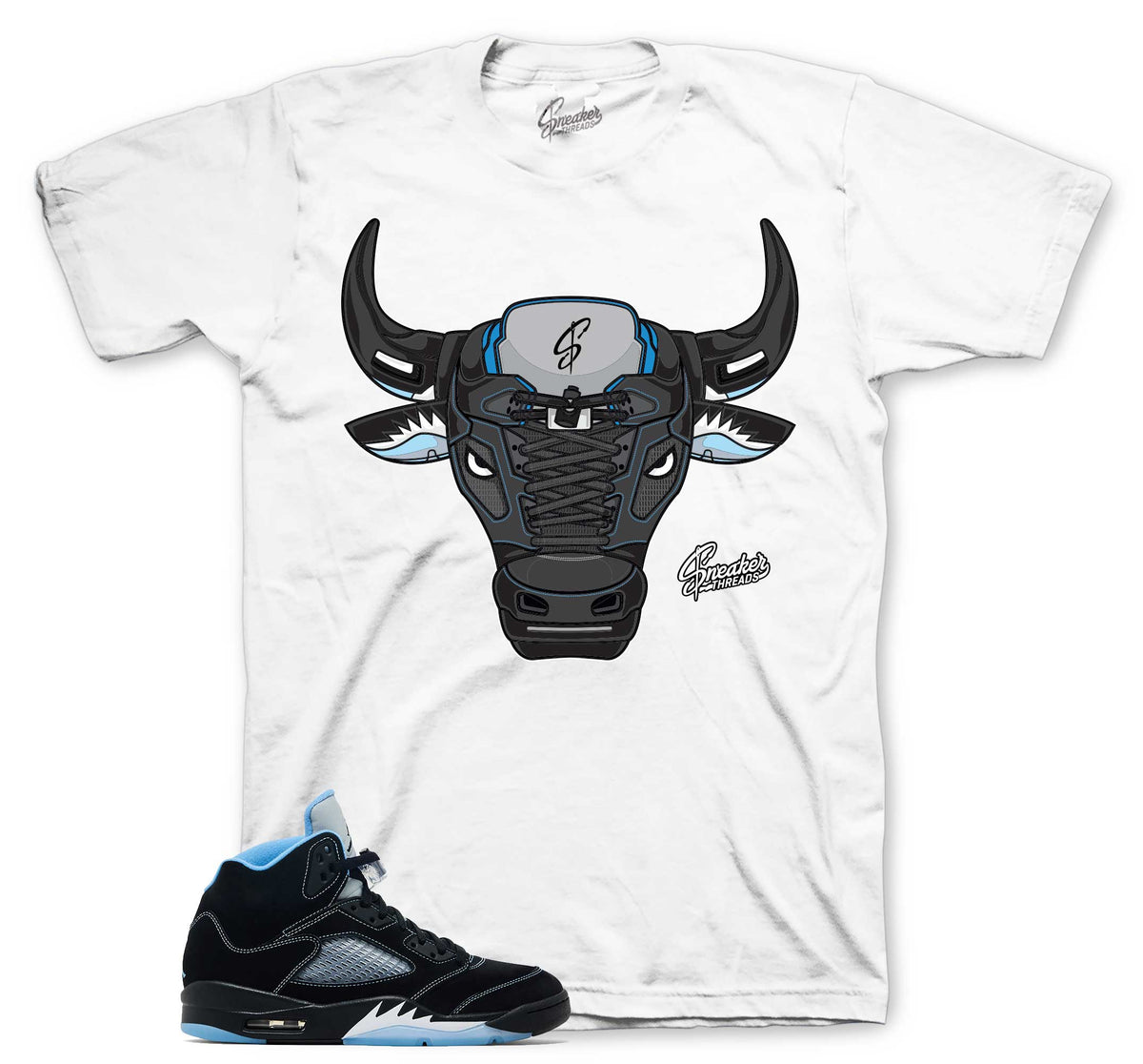 Retro 5 Black Carolina War Bully Shirt