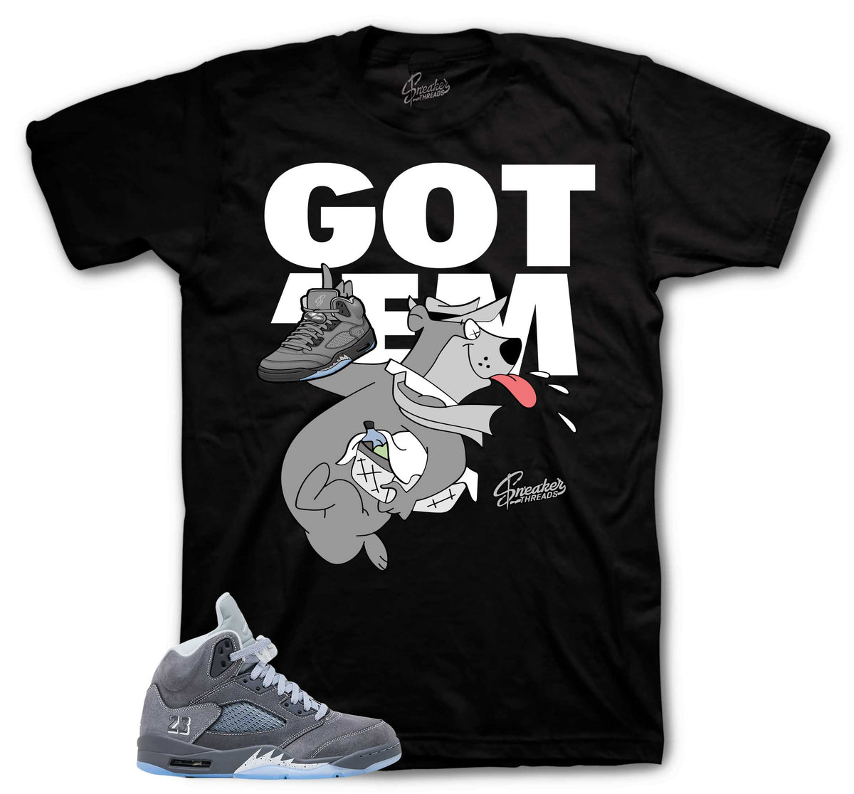 Retro 5 Wolf Grey Finessed Shirt