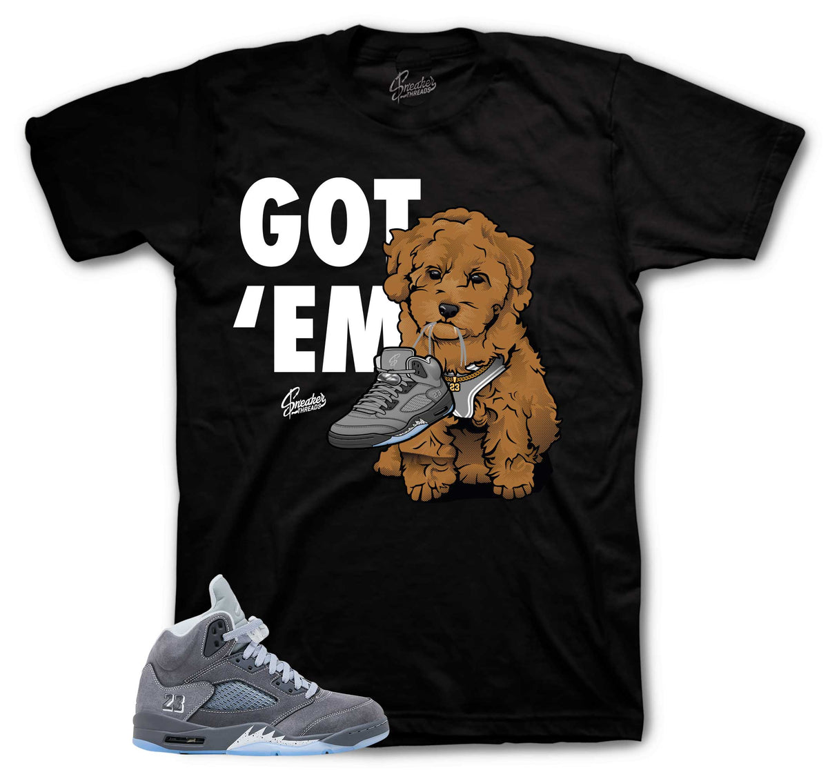 Retro 5 Wolf Grey Got Em Shirt