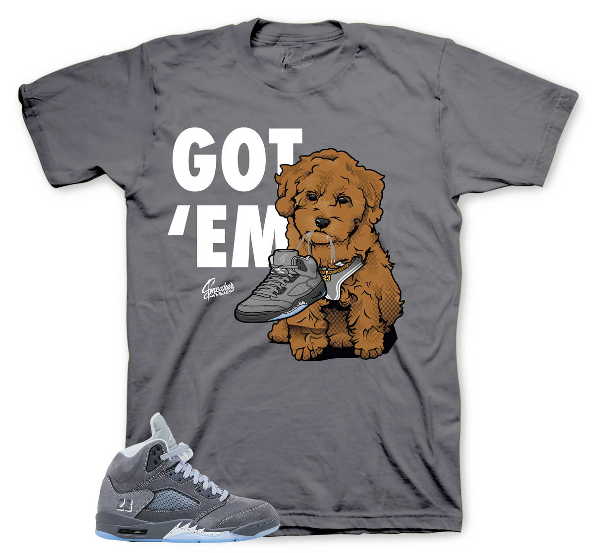 Retro 5 Wolf Grey Got Em Shirt