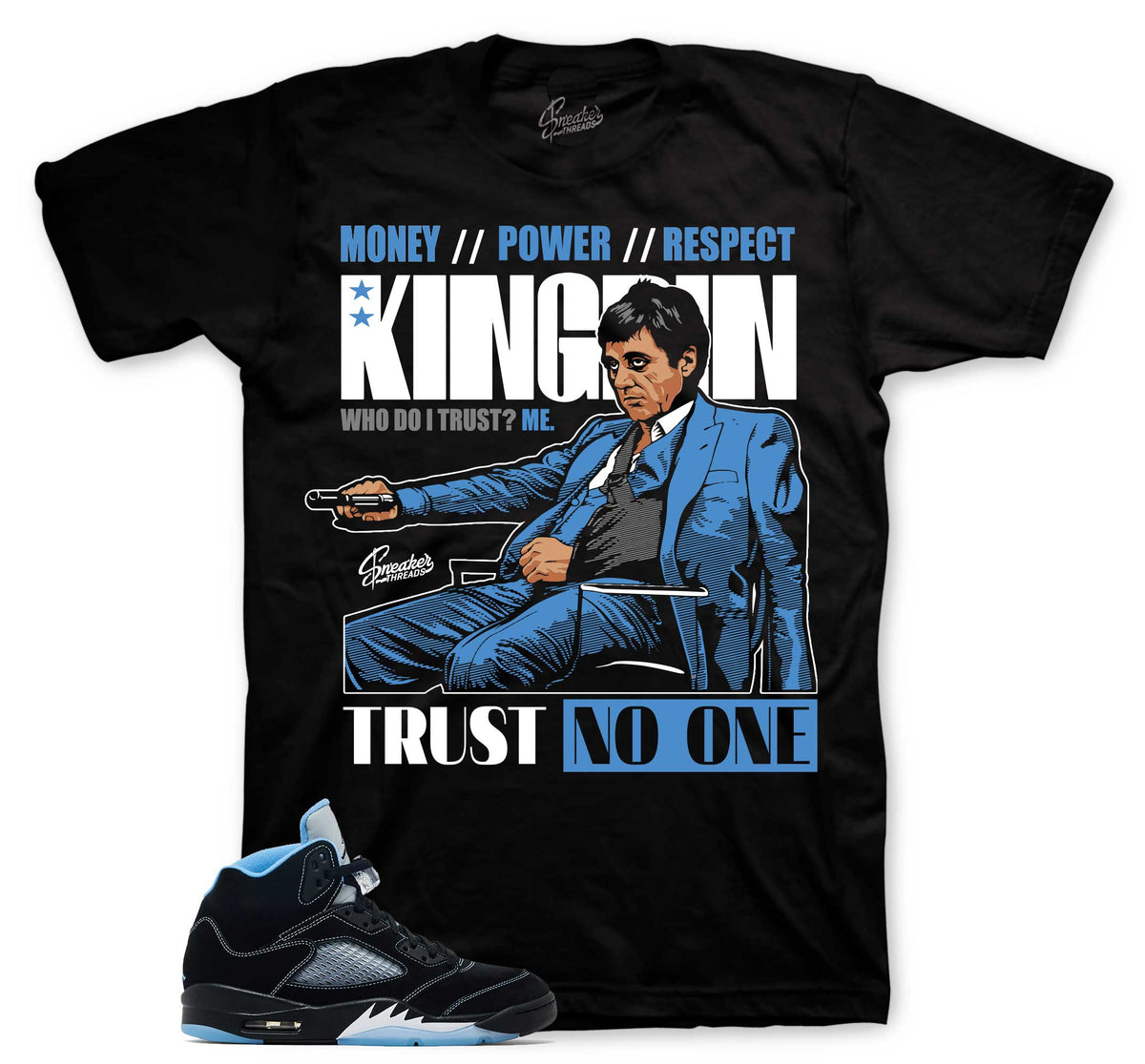 Retro 5 Black Carolina Trust issues Shirt