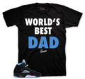 Retro 5 Black Carolina Worlds Best Dad Shirt