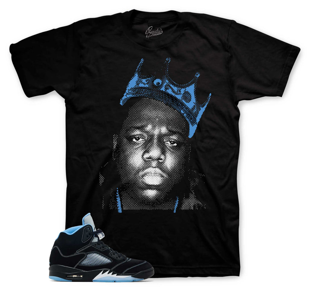 Retro 5 Black Carolina Crown Shirt