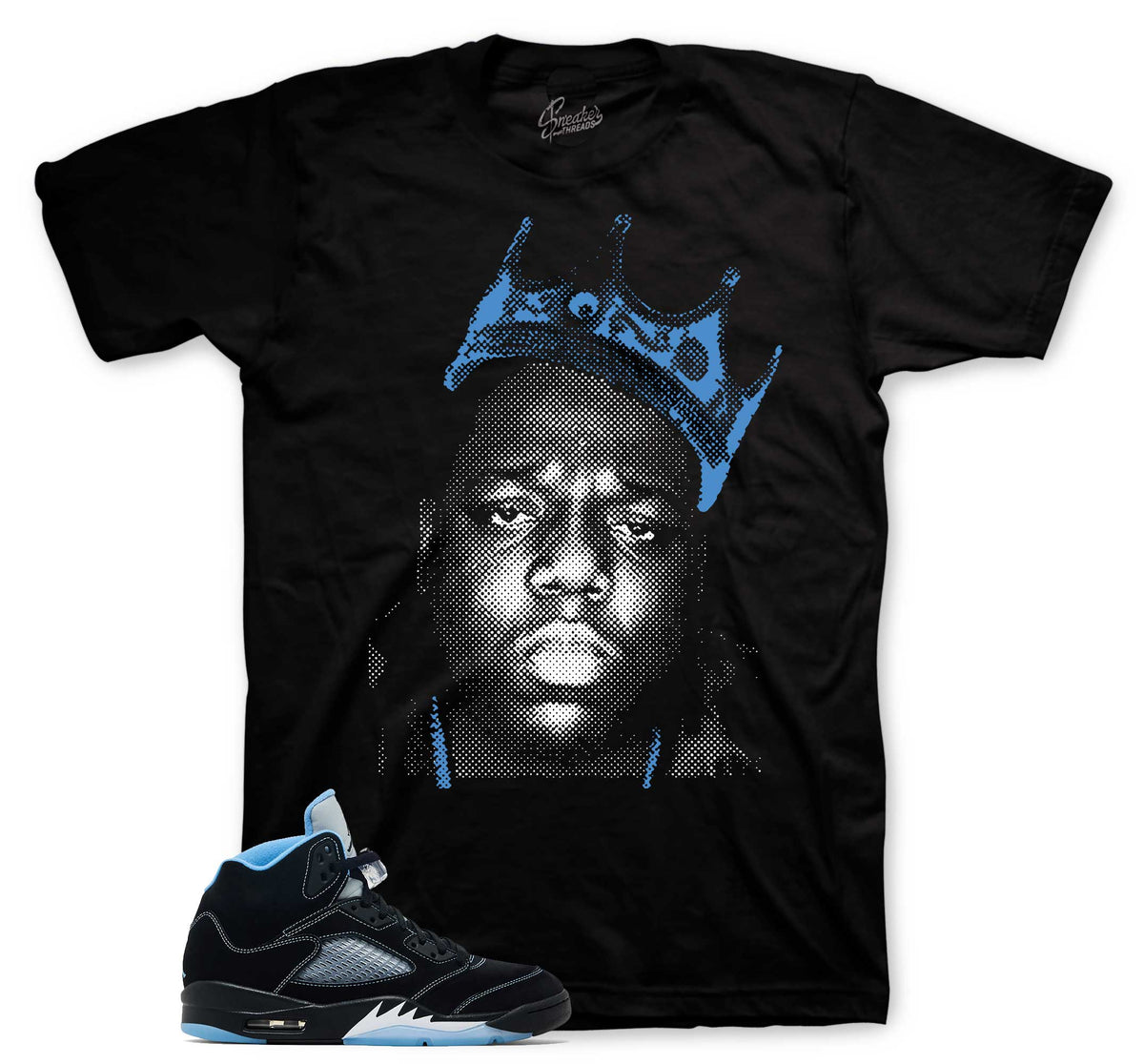 Retro 5 Black Carolina Crown Shirt