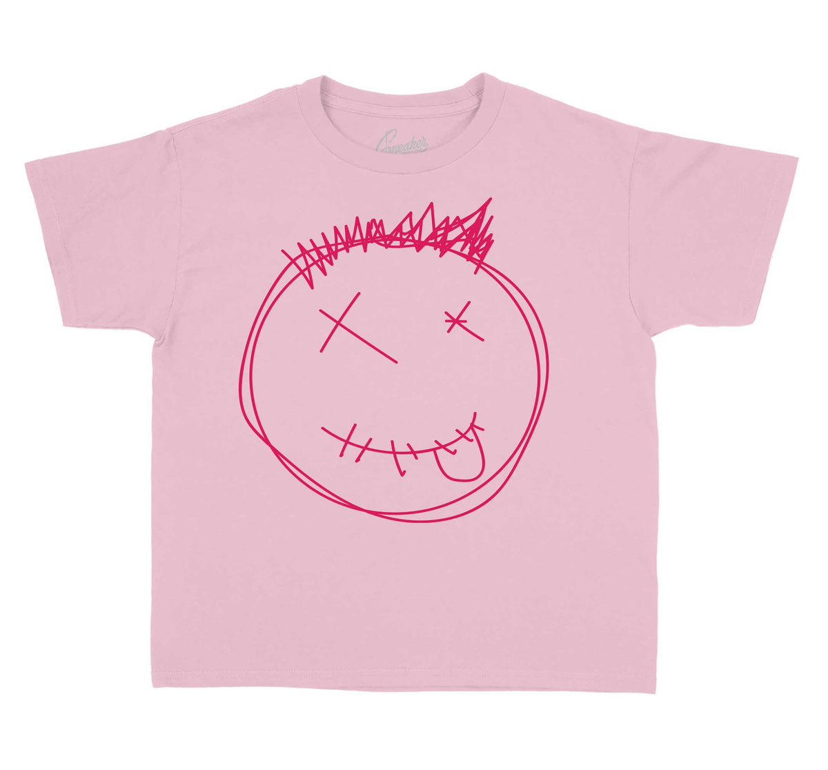 Kids - Retro 1 Travis Scott Pink Smiley Shirt